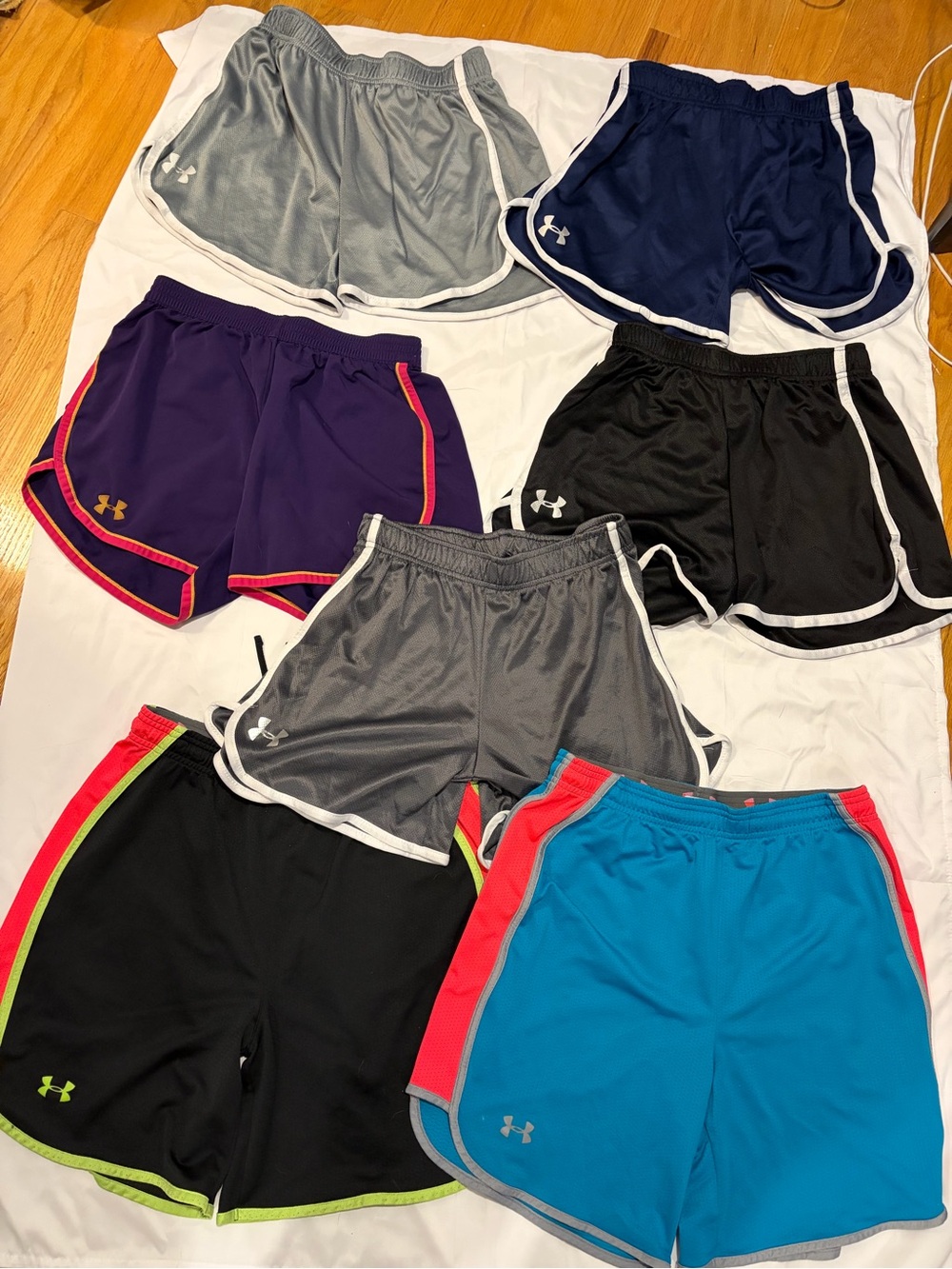 Under Armour Women's Athletic Shorts Set - Gray, Navy, Black, Purple, Teal
